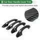 thumbnail image 3 of Recubrimiento de manija de puerta inteligente para 4 puertas Unique Bargains, recubrimiento de manija de puerta lateral, para VW Golf 2013-2020, ABS Fibra de Carbono Negra 1 juego, 3 of 6