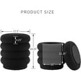 thumbnail image 2 of 17.5'' Round Ottoman Foot Stool Fabric Storage Footrest Vanity Stool Chair, Modern Sherpa Upholstered Padded Seat with Lid for Living Room/Bedroom/Small Space/Make Up, Black, 2 of 8