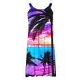 thumbnail image 4 of ICHUANYI Women's Summer Print Sleeveless Scoop Neck Elegant Sundress Casual Beach Dresses, 4 of 4