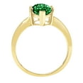 thumbnail image 2 of 2.5 ct Marquise Cut Simulated Emerald Solitaire 18K Yellow Gold Womens Engagement Ring, 2 of 3