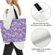 thumbnail image 3 of Disketp Pugs and Flowers Bolsa Tote Estampada para Mujer, Bolso de Hombro y de Mano para Compras y Viajes, 3 of 8