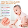 thumbnail image 2 of Toallitas Orighty de microfibra con forro polar coral para bebés, paquete de 50, 2 of 7