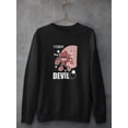 thumbnail image 3 of Cheerful Devil Techno Style Sweatshirt Men -Image by Shutterstock, Male 5X-Large, 3 of 4