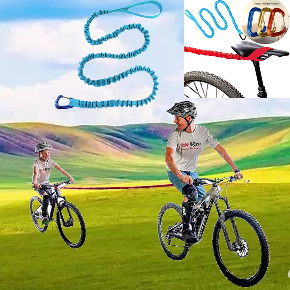 Bicycle Tow Rope Child Bike Tow Rope Kids MTB Bungee Cord Pull Behind Attachment Mountain Bike Parent-Child Pull Rope Portable Outdoor Tow Rope Cycling Accessories 