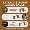 thumbnail image 4 of LHYY Extendable Dining Table TOP,150/190/230x90x75cm,walnut MDF, 4 of 12