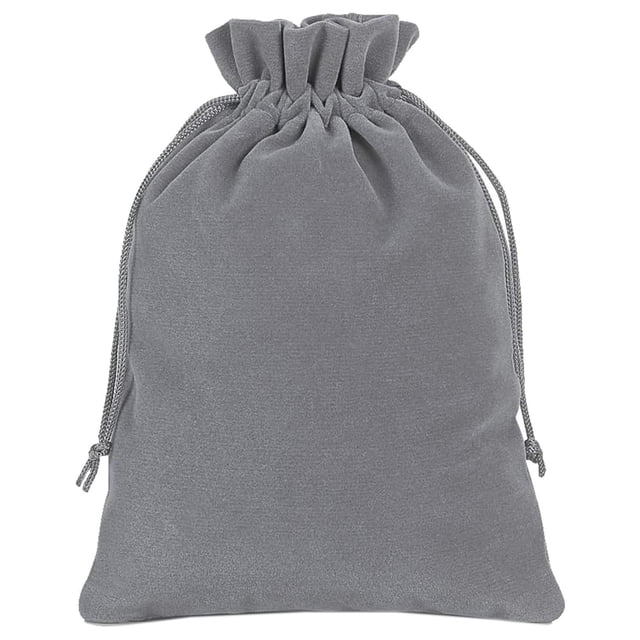 Bolsa Mini Bisutería VentDepot MiniVelvGrey 1Pza Gris 7.2x9cm Terciopelo