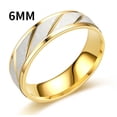 thumbnail image 1 of Anillos De Pareja De Acero De Titanio Con Patrón De Onda De Oro Simple Para Amantes De Moda/Promesa De Boda Encantadores Para Novias Compromiso Elegantes/Accesorios De Joyería Populares, 1 of 4