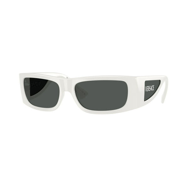 Versace Men's 0Ve4482 Lens Logo Contemporary Lens Logo Sunglasses White