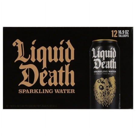 Liquid Death Sparkling Water  16.9 fluid ounces  12 Count Cans