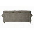 thumbnail image 2 of Modern Minimalist Leather 220×80×75cm Sofa with Nailhead Trim, 2 of 6