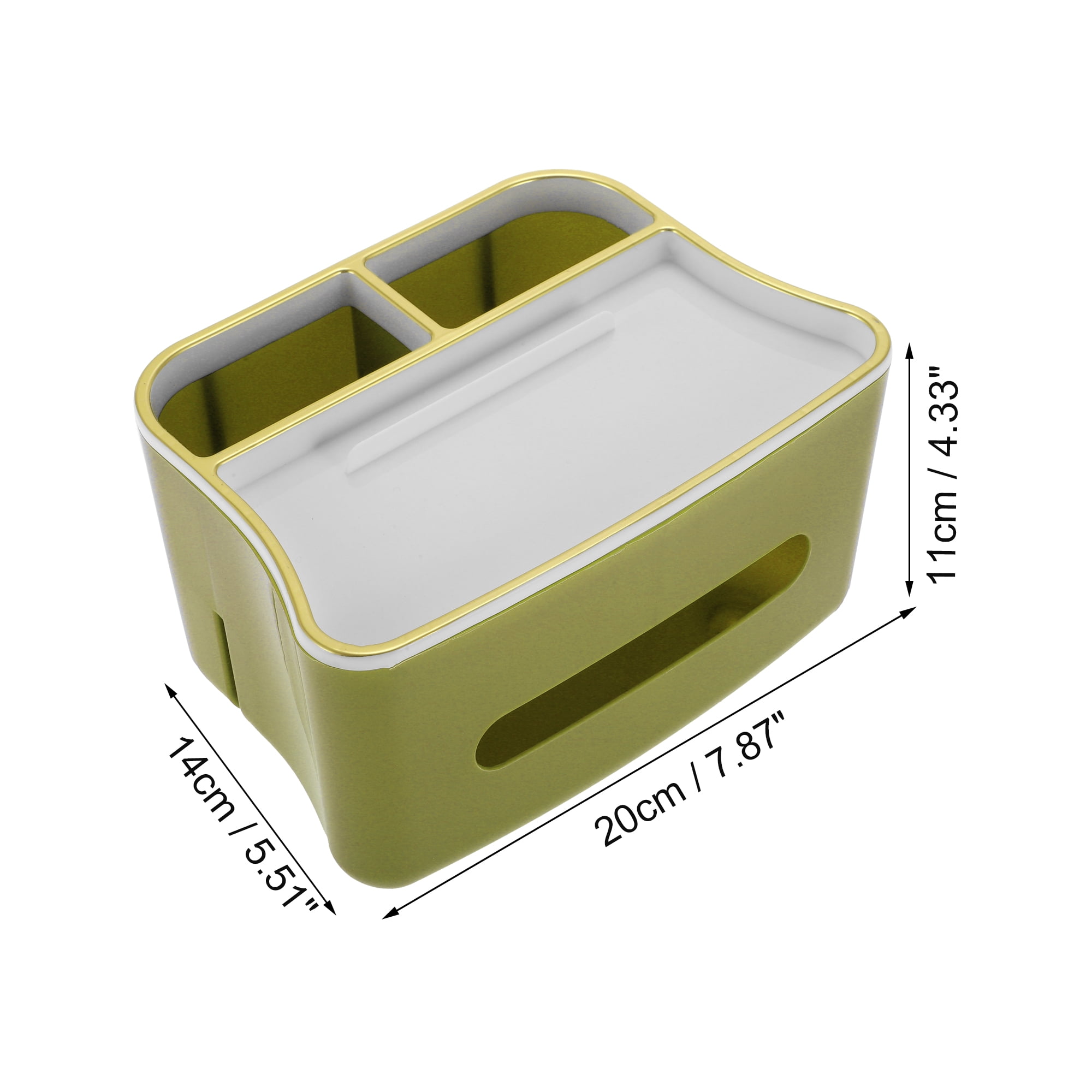 Unique Bargains 1 Pc Wall Mount Tissue Box Cover [Yellow, Green]