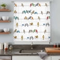 thumbnail image 5 of Cute Birds Sheer Curtains 63 Inches Long, Funny Snowflake Wire Sparrow Light Filering Curtains, Breathable Simi Curtain Privacy Drapes for Living Room Bedroom Lightweight Window Treatment, 5 of 9