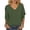 Army Green, variant on Womens V-Neck Flutter Sleeve Blouse – Relaxed Fit, Wrinkle Resistant Casual Top,Size M