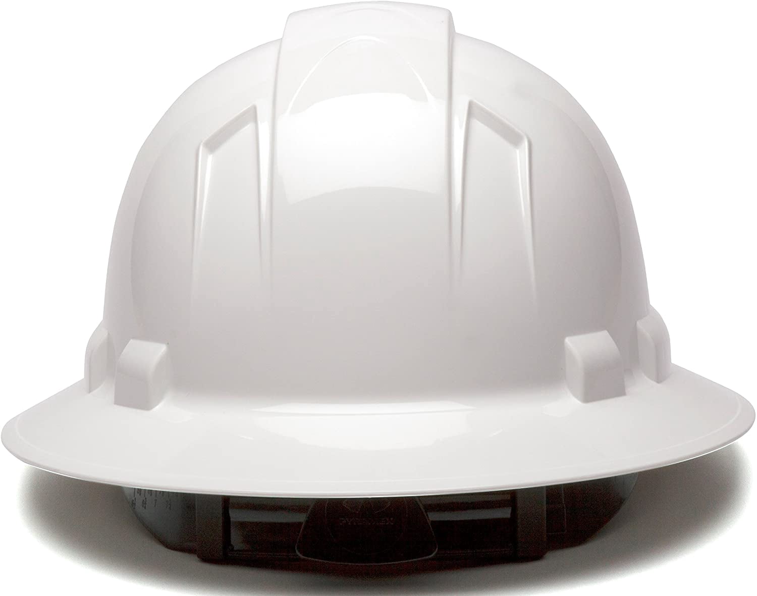 Pyramex - HP54110 Ridgeline Full Brim Hard Hat, 4-Point Ratchet Suspension, Whit