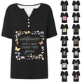 thumbnail image 5 of VNKIDY Womens Vintage Dolly Shirt Short Sleeve V Neck Country Legend Parton Memorial Graphic Tees Casual Country Music Festivals Comfort Fit Fall Tops For Women,Size M, 5 of 7