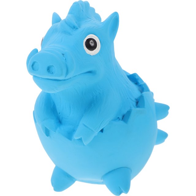 KAKOWELY Interesante juguete para perros con forma de dinosaurio de dibujos animados, juguete molar para cachorros, juguete de látex con sonido chirriante.