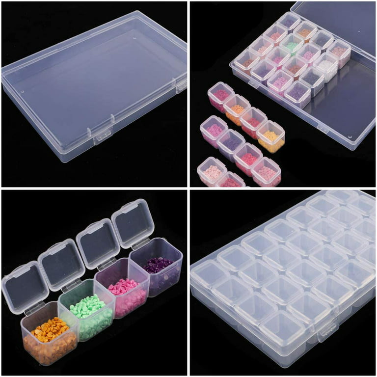 28 Grids Diamond Painting Box Plastic Jewelry Organizer Storage