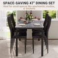 thumbnail image 5 of 5 Piece Dining Table Set, Paproos Dining Table Set for 4, Modern Kitchen Table and 4 PU Leather Upholstered Chairs, Dining Room Table Set for Living Room, Gray, 5 of 7
