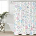 thumbnail image 2 of Colorful Flowers Shower Curtains for Bathroom Waterproof Fabric Bath Curtains Decor Bath Tub Curtain Polka Dots Spring Minimalism Art Decorative Shower Curtain Sets with 12 Hooks, 72x72 Inch, 2 of 6