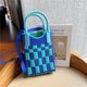 thumbnail image 1 of Bolso para teléfono móvil a cuadros, bolso bandolera para mujer, pequeño, lindo, ligero, para las cuatro estaciones, bolso de punto, 1 of 6
