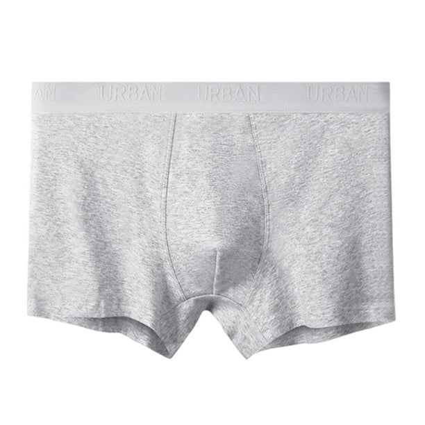 Ceisia Men's Solid Cotton Stretch Mid-Rise Boxer Briefs for Comfort & Daily Wear White L Gifts