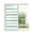 Sage Green Blue, variant on Window Privacy Film, Sage Green Gray Stripes UV Sun Blocking Window Tint Film Heat Control One Way Blackout Window Film, Farmhouse Modern Horizontal Lines Non Adhesive Static Cling 19.6x39.3 In