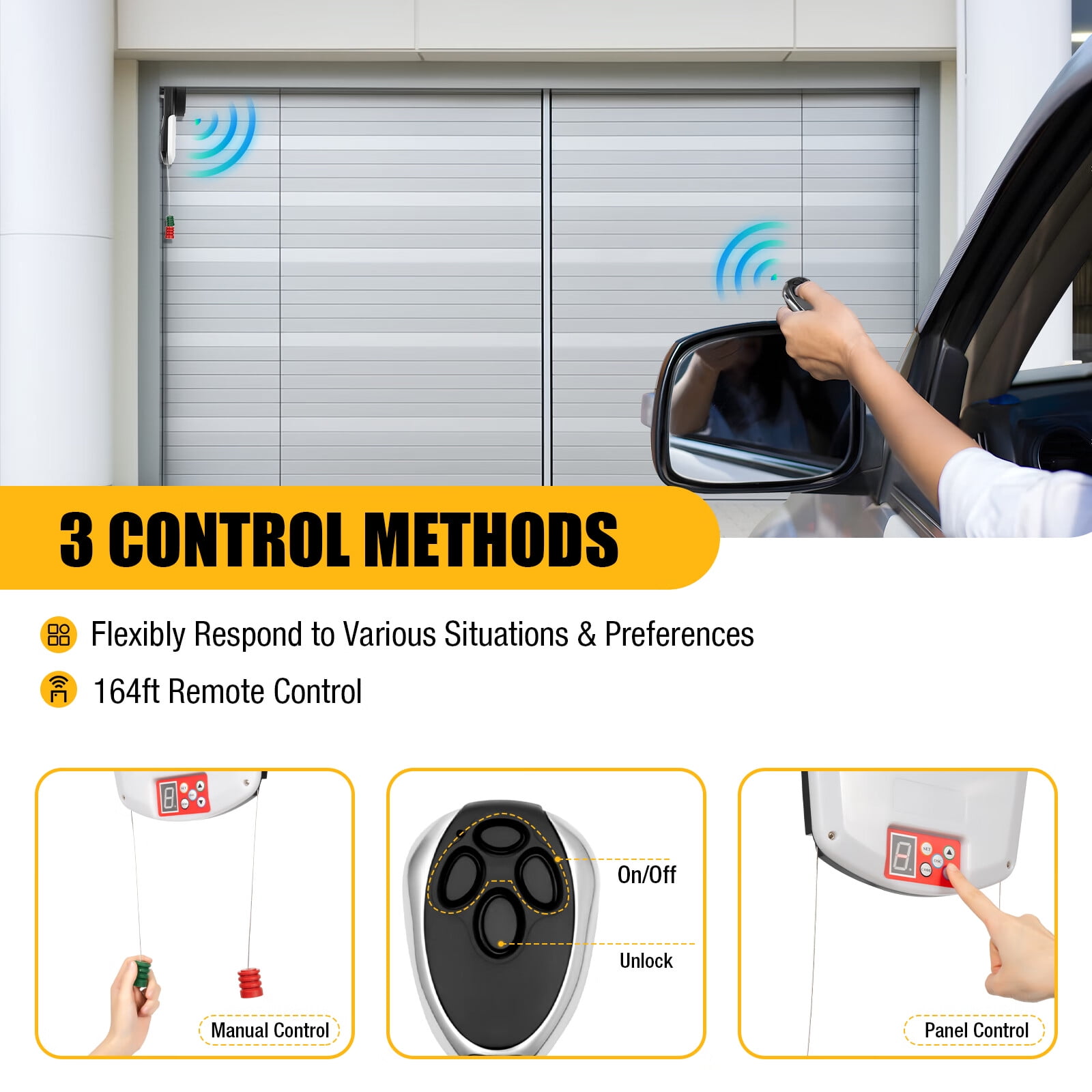 Automatic Garage Roll Up Roller Door Opener 24V DC Electronic Lift Force Motor Rolling with 2 Remotes