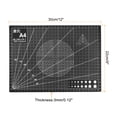 thumbnail image 2 of Unique Bargains A4 Self-Healing Cutting Mat, 12' x 9' Non-Slip Double Sided with Grid PVC Mat Black, 2 of 6