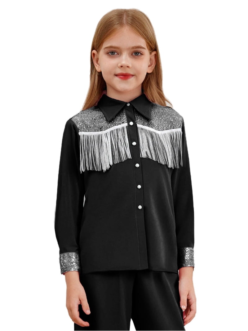 Rod's Exclusive Sparkle Blouse For Girls - Pink, Size Small, Western Style