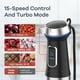 thumbnail image 4 of Ganiza Batidora de inmersión 5 en 1, motor de alta resistencia máximo de 1000 W, licuadora de mano de 16 velocidades, hoja de acero inoxidable con vaso de mezcla de 800 ml, picador de 600 ml, batidor, 4 of 5