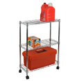 thumbnail image 2 of Oceanstar AUS1477 3-Tier Shelving All-Purpose Utility Cart- Chrome--, 2 of 2