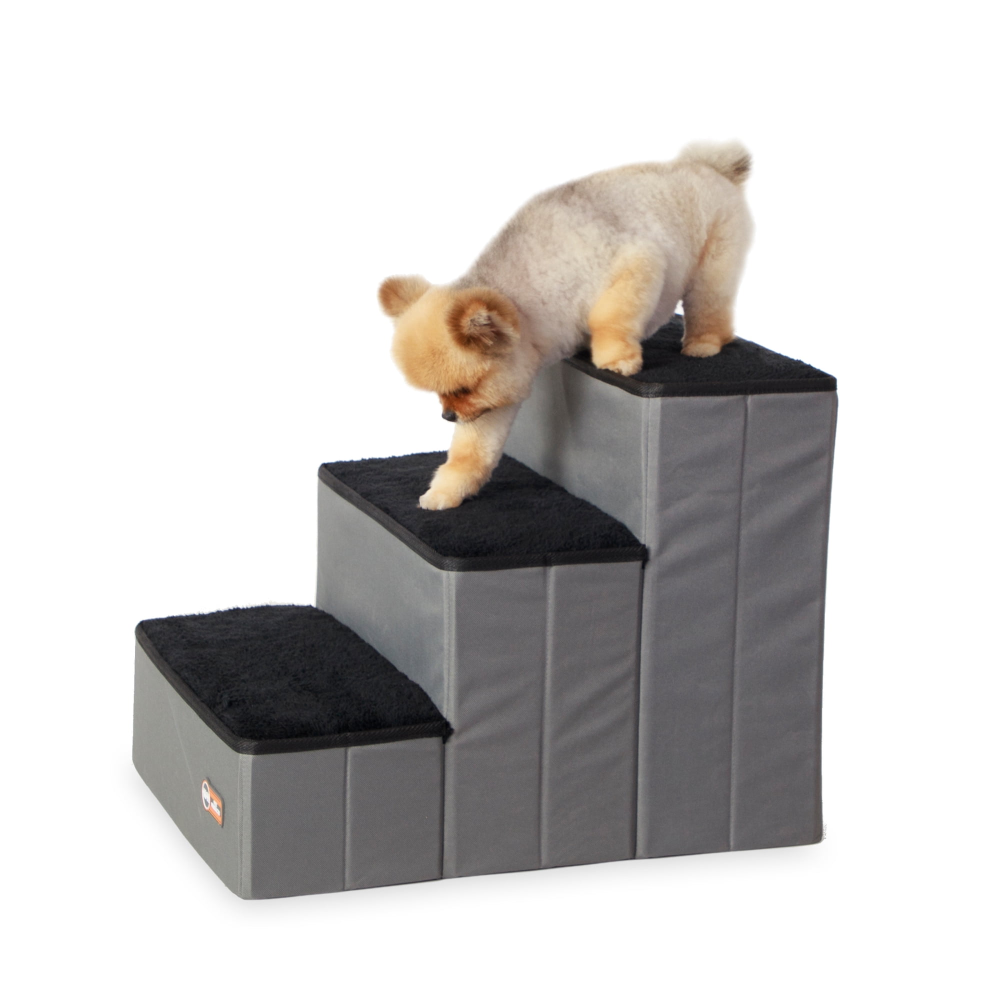 K&H Pet Products Pet Stair Steps with Storage Gray/Black 3 Stair