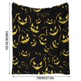 thumbnail image 3 of yulier Halloween Blanket Pumpkins Print Throw Blanket Gothic Black Blanket Cozy Soft Lightweight Flannel Blanket for Gifts Couch Sofa, 27"x39", 3 of 5