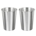 thumbnail image 1 of 4 Pcs 304 Stainless Steel Cups,13.52oz/400ml Water Glasses Cup Metal Tumbler Silver, 1 of 7