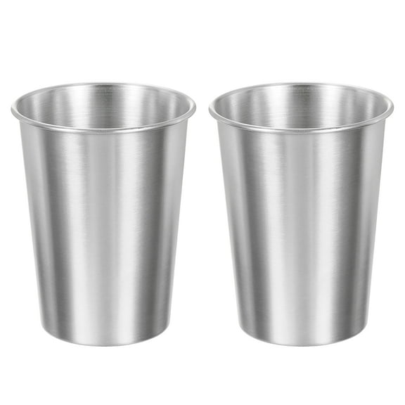 4 Pcs 304 Stainless Steel Cups,13.52oz/400ml Water Glasses Cup Metal Tumbler Silver