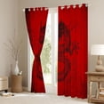 thumbnail image 3 of Feelyou Chinese Dragon Black Out Curtains, Red Graffiti Curtains Pack of 2 (42x63 Each), 3 of 6