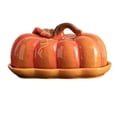 thumbnail image 1 of Billuyoard Tabla de quesos en forma de calabaza, de Acción de Gracias, encimera naranja, multiusos, cerámica de Halloween para Halloween Mostrada, 1 of 6