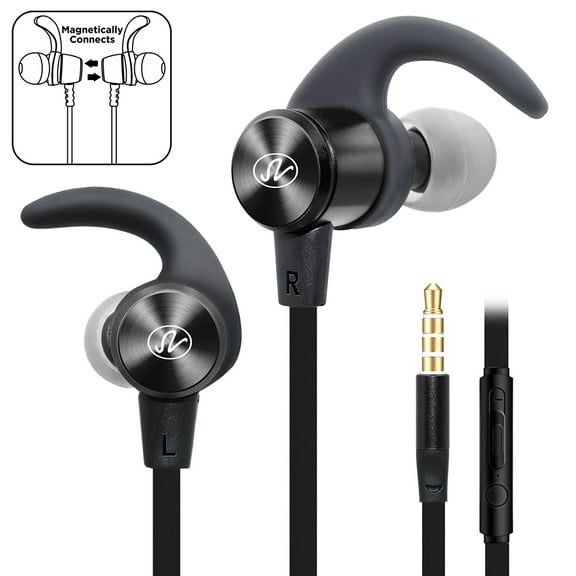 Universal High Performance Magnetic Sport Earphone Headphone Black