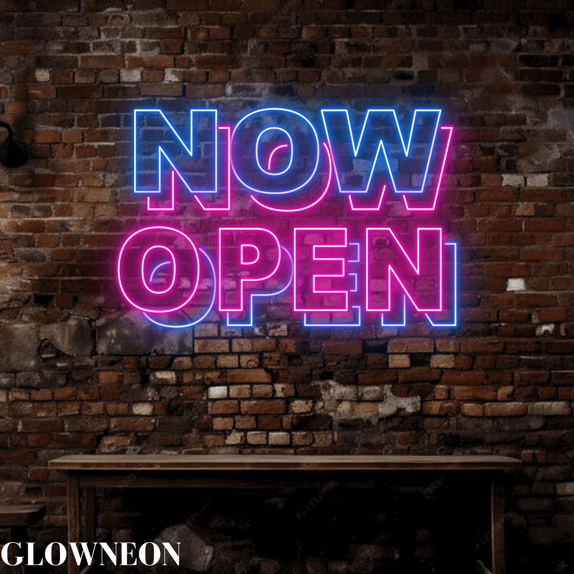 Glowneon Now Open Neon Sign, Open Shop Led Sign, Business Wall Decor