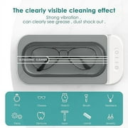 KECOOLKE Ultrasonic Jewelry Cleaner, 400ml Sonic Cleaner with Digital Timer for Eyeglasses, Rings, Coins,Silver,Denture Ultrasonic Cleaner Solution for Gifts