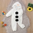 thumbnail image 7 of XFHLMJFF Christmas Snowman Jumpsuits for One Piece Baby Cartoon Long Sleeved Hooded Coveralls Plush Onesie Climbing Outfits for 3-6 Months, 7 of 7