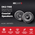 thumbnail image 2 of MB Quart DK2-116S Discus 6.5-Inch Shallow Mount 2-Way Coaxial Car Speakers, 2 of 10