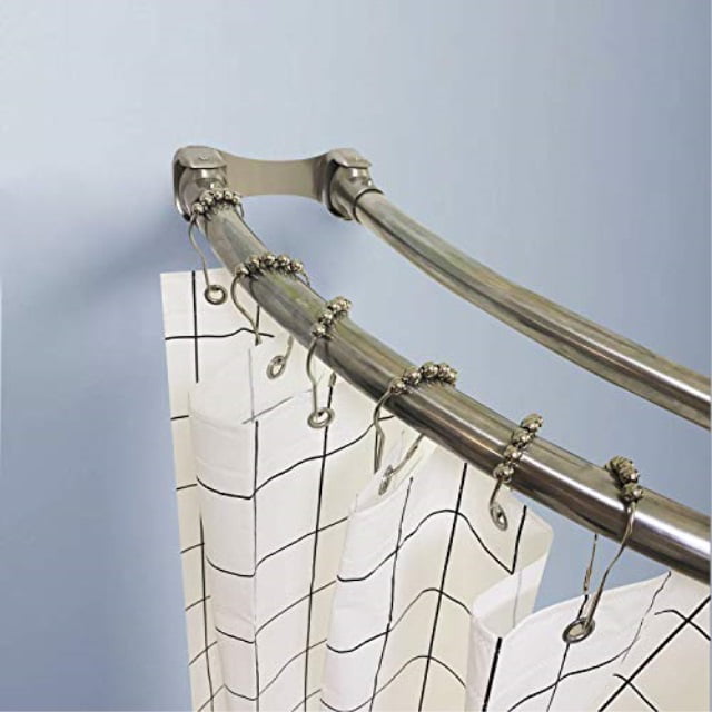 Naiture 60 Stainless Steel Curved, How To Use A Double Shower Curtain Rod