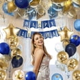 thumbnail image 3 of Globos Metálico de Azul Marino y Oro, Kit de Guirnalda de Mariposa de Globos de Lentejuelas, Globos Azul Marino para Boda, Fiesta de Cumpleaños, Graduación, 3 of 4