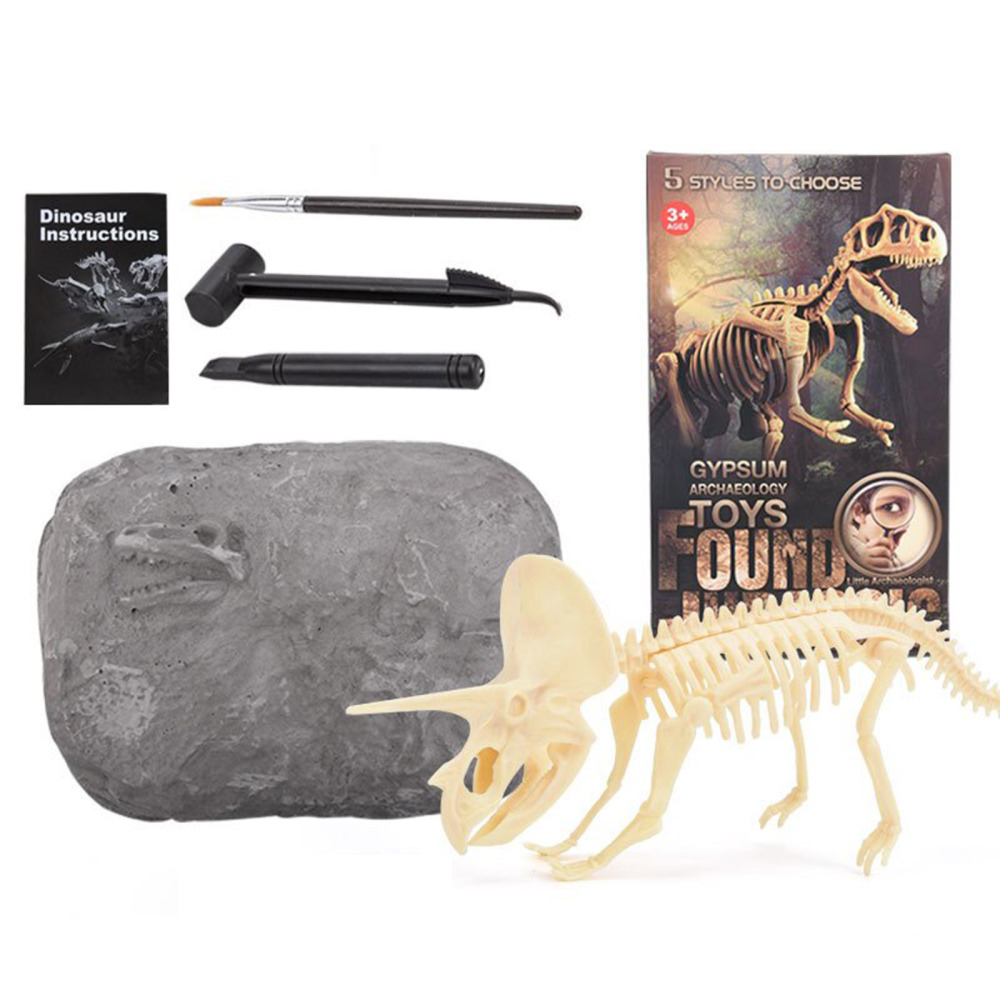 Kids Dinosaur Excavation Kits Dig Archaeological Toy Model DIY Dinosaur