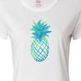 thumbnail image 4 of Inktastic Blue and Green Pineapple Women's T-Shirt, 4 of 5