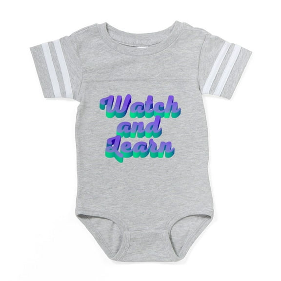 CafePress - Watch And Learn - Cute Infant Baby Football Bodysuit