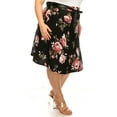 thumbnail image 5 of Women's Plus Size Casual Floral Print A Line Waist Bow Tie Belted Knee Length Midi Skirt, 5 of 6