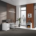 thumbnail image 2 of Studio C 60W Desk with Electric Fireplace in White - Engineered Wood, 2 of 8