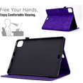 thumbnail image 5 of Allytechgroup iPad Pro 11 Case 2022/2021/2020/2018, Rhomb Pattern Flip Cover Kickstand Bumper Auto Sleep Wake Shockproof Retro Anti-Scratch Case Cover for Apple iPad Pro 11 1st 2nd 3rd 4th Gen,Purple, 5 of 10